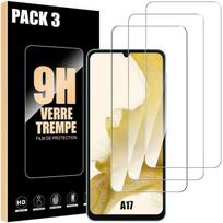 Tempered Glass for Samsung Galaxy A17 - BOOLING - Pack of 3 Transparent Scratch Protection skaidri