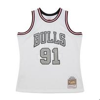 Maillot de basket - chicago bulls - dennis rodman - cracked cement - 100% polyester - sans manches M balta