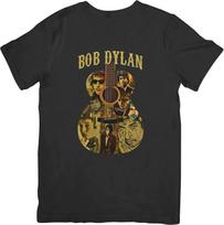 Bob Dylan 60s folk Music Unisex Fit for Men & Women Quality Cotton T-Shirt Black S