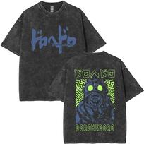 Anime Dorohedoro Kaiman Washed Vintage T Shirt Men Gothic Manga Rock T-shirt Men's Hip Hop Oversized Short Sleeve Tee Streetwear M