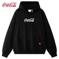 Coca-Cola Unisex Amerikietiškas Laisvalaikio Vienspalvis Džemperis Su Gobtuvu XL juoda