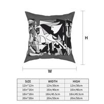 Pablo Picasso Guernica 1937 Artwork Throw Pillow Cover Polyester Throw Pillow Surrealism Art Vintage Pillowcase 12x12Inch