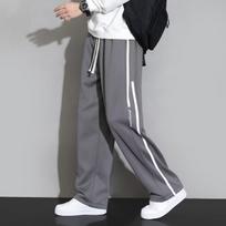 Sportinės kelnės Vyriški Baggy Joggers plačios kelnės Neutralios, kvėpuojančios laisvos lauko kelnės Madingo dizaino bėgimo kelnės plius dydis S pilka