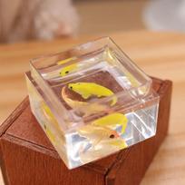 1set Resin Goldfish Tank Mini Miniature Aquarium Model Doll House Home Decoration Toy
