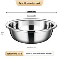 HANDUNYOU 55cm Ypač storas nerūdijančio plieno praustuvas