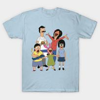 Men Black Print T-shirt Bob’S Burgers No-Cut Transfer Paper Print Cotton Tshirt 4XL šviesiai mėlyna spalva