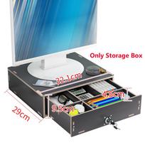 Wood Cashier Cash Box Neck Protection Dustproof Multi-Grid Money Drawer Money Management With Lock juoda