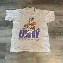 1987 Denver Broncos John Elway big head Sport Gray  Vtg S-5XL Unisex T-Shirt XXXL
