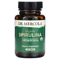 Dr. Mercola, ekologiška spirulina, 2000 mg, 120 tablečių (500 mg vienoje tabletėje)