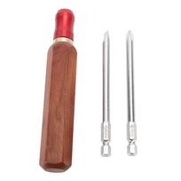 1/4 Inch Change Bit Driver Wooden Ergonomic Handle Durable Bit Holder  For Woodworking