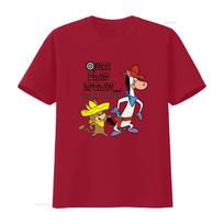 BABA LOOEY GREITASIS PIŠTUVAS MCGRAW MARŠKINĖLIAI HANNA BARBERA KARIKATŪRA ANIMACIJA UNISEX MARŠKINĖLIAI vintage Skalbti vyriški Stilingi Laisvalaikio Kvėpuojantys S