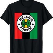 Melanin Poppin' Shirt Black Pride Anti Racism T-Shirt S juoda