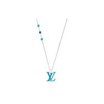 Louis Vuitton Yayoi Kusama Collaboration Series Lv Pumpkin Metal Necklace Men necklace Blue M01093 Blue,F