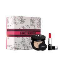 DIOR Lipstick Vivid Blue Gold Makeup Cushion Makeup Set 2026 Valentine's Day Limited Blue gold lipstick #999 legendary red lip + soft and shiny ON mėlyna