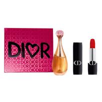 DIOR Perfume Intense Blue Gold Lipstick True Intense Fragrance Set Pink and Black Modern Limited Gift Box Floral Fragrance EDP Peach Jasmine Tuberose juoda