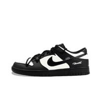 Nike Dunk Minimalist Abrasion Resistant Slip Resistant Low top Skateboard Shoes Unisex Black White IO7606-010(Team724-) 44.5