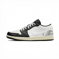 Jordan Air Jordan 1 Lemon Joy Low top Vintage Basketball Shoes Unisex Black White 553558-040(Team399-) 41