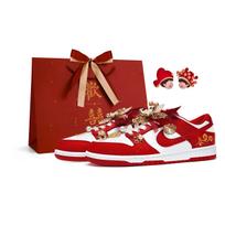 Nike Dunk Wear resistant And Lightweight Low top Skateboard Shoes Unisex Red DD1873-602(Team943-) 35.5