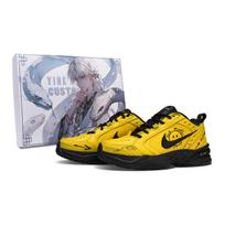 Nike Air Monarch 4 Chunky Sneakers Unisex Low Top Black/Yellow 415445-001(Team580-S-Box) 38.5