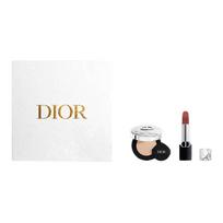 DIOR Foundation Two-piece set: Flame Blue Gold Lipstick #720 Velvet + Long-lasting Air Cushion Moisturizing Polish #1N mėlyna
