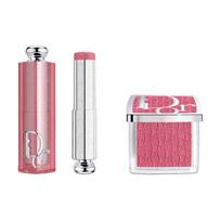 DIOR Rose Glowing Blush + Blush Stick Makeup Set Natural Moisture Boosting Color + Two-piece set: Blush #012 Rosewood + Blush Stick #012 Rosewood raudona