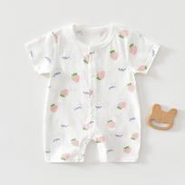 Newborn Baby Romper Summer Cotton Short Sleeve Onesie Infant Lightweight Jumpsuit Soft Pajamas Crawling Outfit for Boys Girls 59