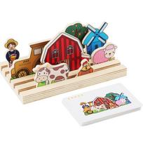 Kid Wooden DIY 3D Puzzle Spatial Logical Thinking Training Animal Princess Funny Educational Toy Building Block Board Game Gift