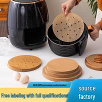 Kraft Air Fryer Paper Liners, Food-Grade Silicone, Oil-Absorbing, for Baking & Grilling White, 100 sheets