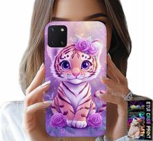 Samsung Galaxy A81 Tok - Aranyos Tigris Rózsaszín Háttérrel + Üveg