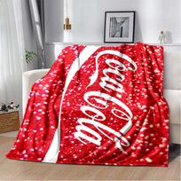 Coca-Cola Logo Flannel Blanket, Soft Throw Blanket for Bedroom 80cm x 120cm