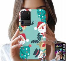 Etui Do Samsung Galaxy S20 Ultra - Mikołaj, Renifer Bałwan Świąteczne Wzory