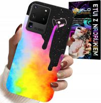 Etui Do Samsung Galaxy S20 Ultra - Tęczowe Kolorowe Wzory, Farba + Folia
