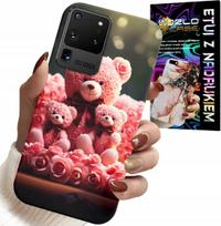 Etui Do Samsung Galaxy S20 Ultra - Rodzinka Różanych Misiów Upominek +Folia