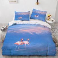 Flamingo Patalynės užvalkalas Karališko dydžio Karališko dydžio 3D Rožinis Gyvūno Patalynės Komplektas Vaikams Paaugliams Suaugusiems Akvarelės Stiliaus Antklodės Užvalkalas su Pagalvės užvalkalu 135x200cm