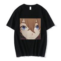 Genshin Impact Game T-Shirts O Neck Women Anime Tartaglia Face Meme T Shirt Fashion Short Sleeve Tops Tees Aesthetic Clothes S įvairiaspalvis