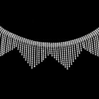 1 Yards Sparkling Fringe Trim Decor Water Drop Claw Chain Sewn On Clothing Tassel Diamond Crystal Chain DIY Crafts Accessories 90cm