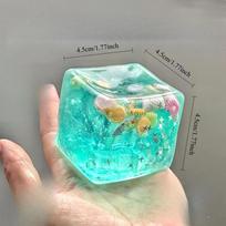 Taba Squishy Streso Kamuoliukai Kubas - Vandenyno Sensorinis Fidget Žaislas Lėtai Kylančios Squishy Žaislai Vaikams ir Suaugusiems Suspausk Atsipalaiduok Dovana