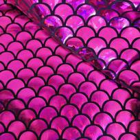 100x150cm Sparkly Scale Mermaid Laser Fabric Spandex Stretch Fabric for DIY Sewing Dress Tail Swimwear Stage Cosplay Costume 100x150cm rožinė raudona spalva