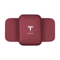 Car Armrest Box Cushion Universal Storage Bag Central Elbow Height Pad for Tesla Model 3 Model S Model X Model Y Accessories raudona