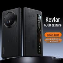 Honor Magic V6 Flip Case: Magnetic, Shockproof, Fiber Texture Business Protective Cover Honor Magic V5 mėlyna