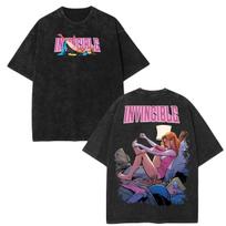 Summer Trendy Tee New Invincible Eve  Mark Grayson Unisex Washed ShirtVintage Cotton Yk Fashion Oversize Graphic Tshirt S