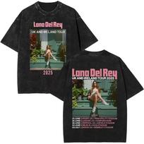 Washed Vintage Lana Del Rey Eyes Graphic Tshirt Unisexs Women Fashion Oversized Short Sleeve Tshirts Casual Cotton T Shirts S
