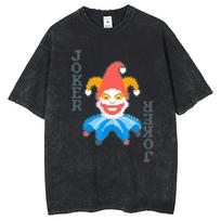 Balatro Game Card Joker Accessories Funny Graphic Print Tshirt Unisex Women Harajuku Retro Washed Cotton Streetwear Oversized Tees S
