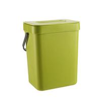 ZK50 Small Kitchen Compost Bin 3L Kitchen Waste Bin Household Countertop Container with Lid for Rubbish Composter žalia