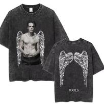 Rocker Yungblud Album Tour Poster Print Tshirt Unisex Women Vintage Washed Cotton Highstreet Fashion Summer New Tee Oversized Top S