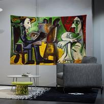 The Chitteri Tapestry: Pablo Picasso, the artist and his model 75x100 juoda