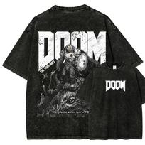 DOOM Washed Tshirt Retro FashionYear round clothing personality Clothes Plus Size Unisex NewModel Couples high quality Classic XL