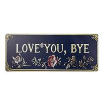 Rectangular Decorative Wall Plaque with Floral Print and Script Design for Home Living Room Entryway Office Decor One Size
