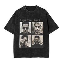 Depeche Mode Washed TShirt Trendy Cool Men Women T Shirt Short Sleeve Streetwear Tshirt Summer Casual ONeck Oversized Clothing M