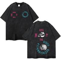 Harry Styles Kiss All The Time Disco Occasionally Fashion Vintage Washed  Mens Tide Short Sleeve Tees Oversized Cozy Tshirt S